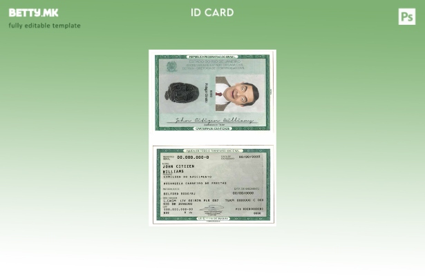 Шаблон за ID на Бразил во модерен стил ( – сегашен).